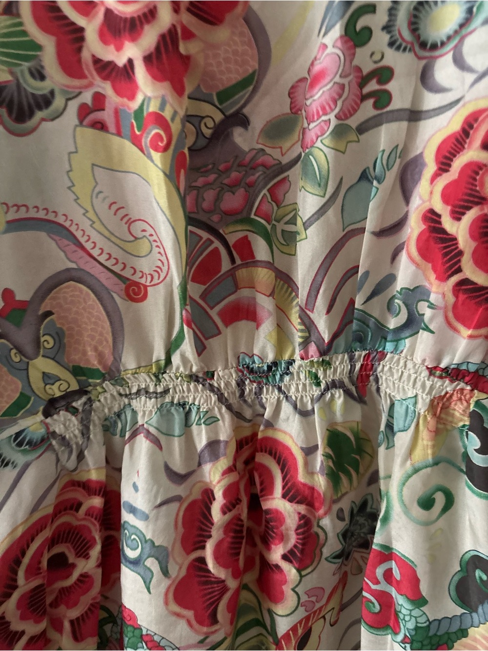 Johnny Was 100% Silk size 2X multicolored short kaftan dress - Picture 3 of 5